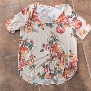 Floral Short Sleeve Women's Top